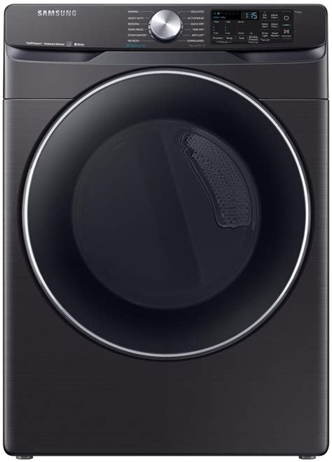 Samsung Steam Sanitize+ Electric Dryer - 7.5 cu. ft. Black Stainless ...