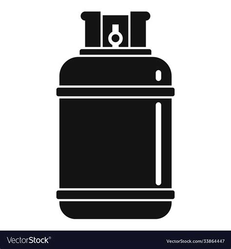 Gas cylinder bottle icon simple style Royalty Free Vector