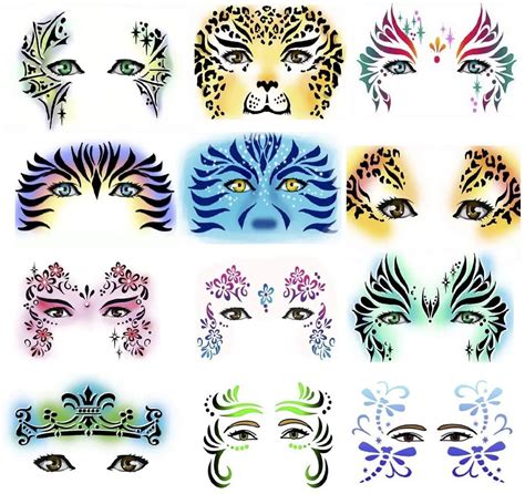 Free Printable Face Painting Stencils All Done And Ready To Dart Off To Face Paint Land ...