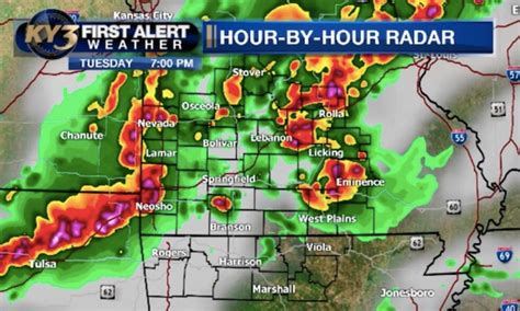 KY3 FIRST ALERT WEATHER: See hour-by-hour where to expect severe weather Tuesday