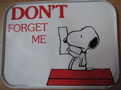 Snoopy don't forget me