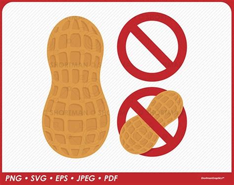 Peanut Allergy Clipart SVG PNG Download - Etsy Canada