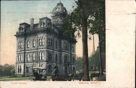 Trumbull County Court House Warren, OH Postcard