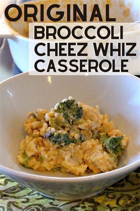 Old Fashioned Broccoli Cheez Whiz Casserole. | Recipe | Casserole side dishes, Broccoli side ...