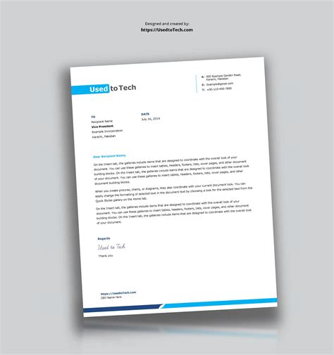 Letterhead Template Word | | Mt Home Arts