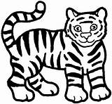 Free Printable Animal tiger Coloring Pages sketch template