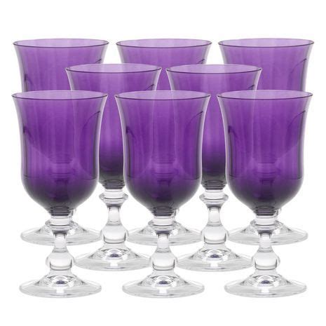 French Countryside Amethyst Iced Beverage Glasses, Set of 8 online at ...