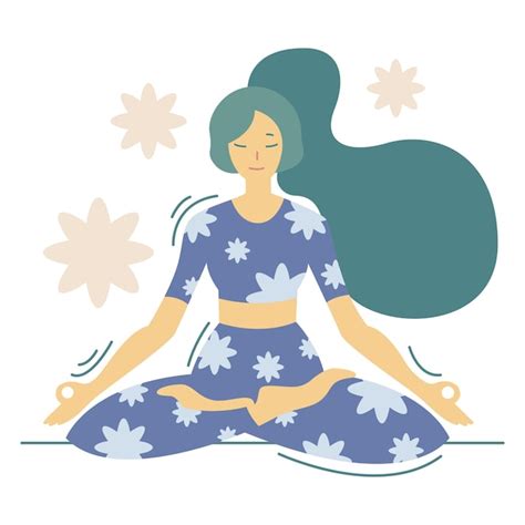 Premium Vector | Yoga poses meditation illustration