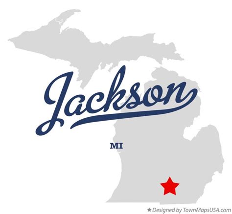 Map of Jackson, MI, Michigan