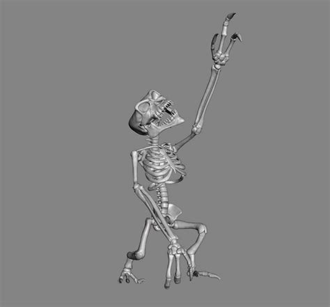 STL file Gremlins 2 Skeleton Melting Pose・Model to download and 3D print・Cults