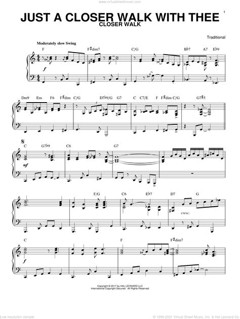 Morris - Just A Closer Walk With Thee [Jazz version] (arr. Brent Edstrom) sheet music for piano ...