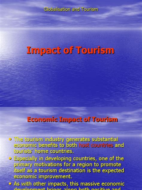 economic impact of tourism.ppt | Tourism | Taxes