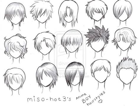 anime boy hairstyles spiky drawings - Google Search Guy Drawing, Manga ...