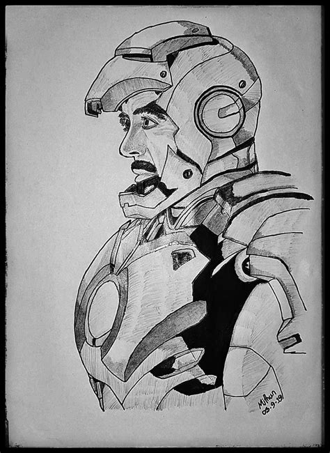 Tony Stark Drawing Tutorial Iron Man Drawing How To D - vrogue.co