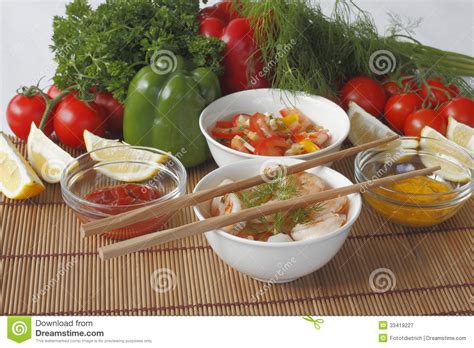 Grilled prawns stock image. Image of parsley, chinese - 33419227