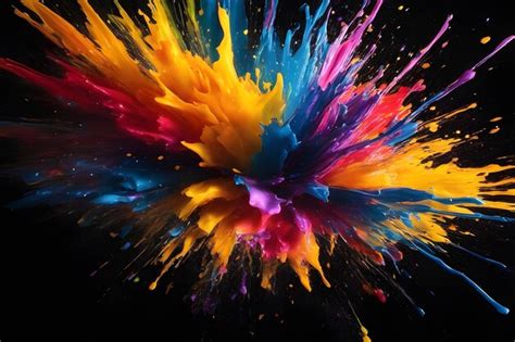 Premium AI Image | colorful abstract paint splash background