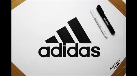 Adidas Logo Drawing by Denis - YouTube