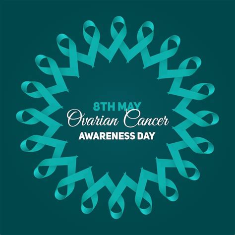 Premium Vector | Ovarian cancer awareness ribbon day