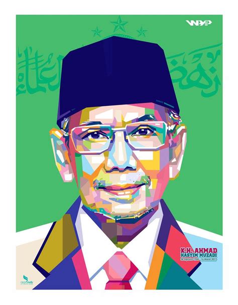 KH Ahmad Hasyim Muzadi WPAP by opparudy #wpap #opparudy #popart #illustration | Wpap, Portrait ...