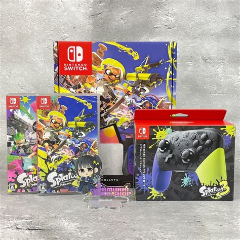 Nintendo Switch OLED Model Splatoon 3 Edition Console with Game + Pro ...