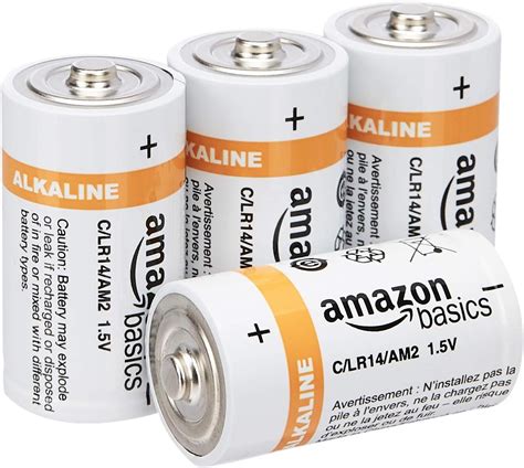 AmazonBasics C Cell Everyday 1.5 Volt Alkaline Batteries - Pack of 4: Amazon.ca: Electronics