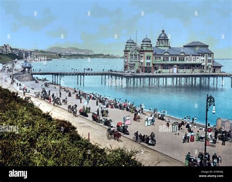 Pier and Pavillion, Beach Colwyn Bay Wales UK Stock Photo - Alamy