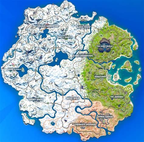 Fortnite: Chapter 3 - Season 1 Map: Full List of POIs & Locations ...