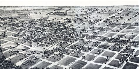 Restored old map shows bird’s eye view of Quitman, GA from 1885