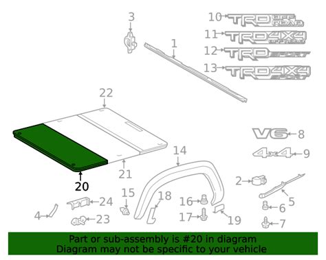 OEM 2016-2023 Toyota Tacoma Tonneau Cover Part # 64901-09020 | Modern ...