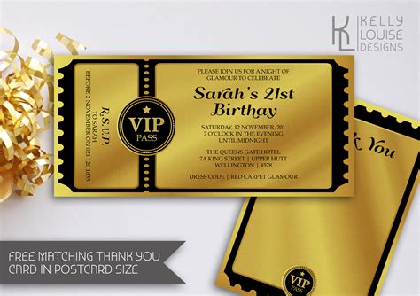 Golden Ticket Birthday Invitation Printable Invitation Ball Invitation Golden Ticket Invitation ...