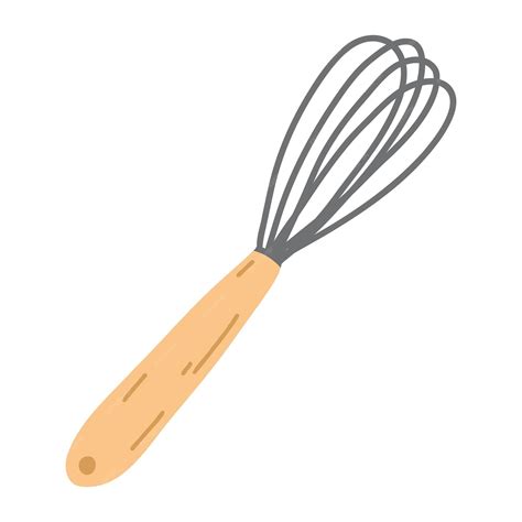 Premium Vector | Kitchen whisk in cartoon flat style vector illustration of beater icon ...