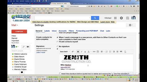 How to make a signature in gmail with images - deconanax