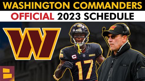 2023 Washington Commanders Schedule: Week 1 vs. Cardinals, Primetime Games | Commanders News ...