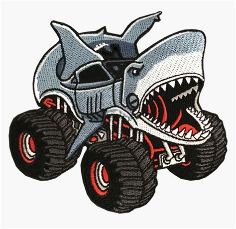 Shark Monster Truck Class - Shark Monster Truck Drawing, HD Png ...