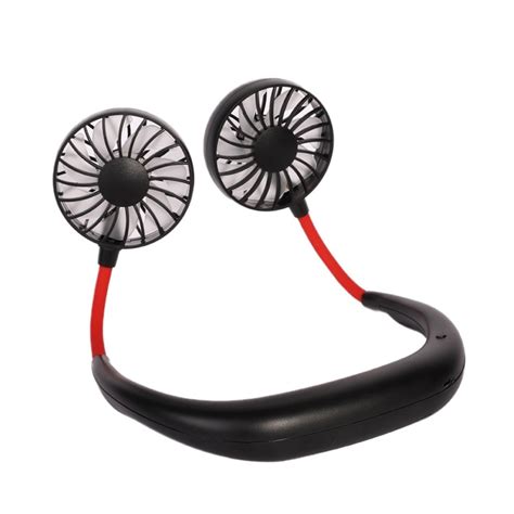 Neck Hanging Fan - Hand Free Portable Neck Sports Fans USB Rechargeable ...