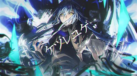 Tapety : rimuru tempest, Tensei Shitara Slime Datta Ken, anime kluci, podpis, modrý, sliz ...