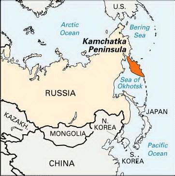 Kamchatka Peninsula Russia Map - Real Map Of Earth