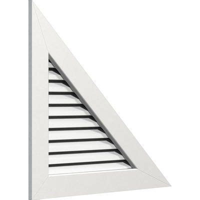 Ekena Millwork PVC Right Triangle - Right Side Gable Vent with Flat ...