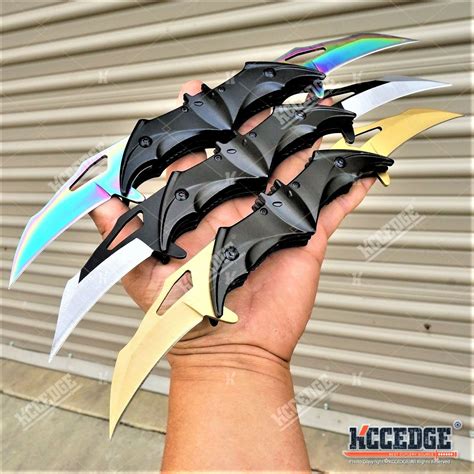 DUAL BLADE HUNTING KNIFE Double Blade POCKET FLIP KNIFE CAMPING KNIFE ...