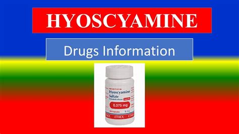 HYOSCYAMINE - - Generic Name , Brand Names, How to use, Precautions ...