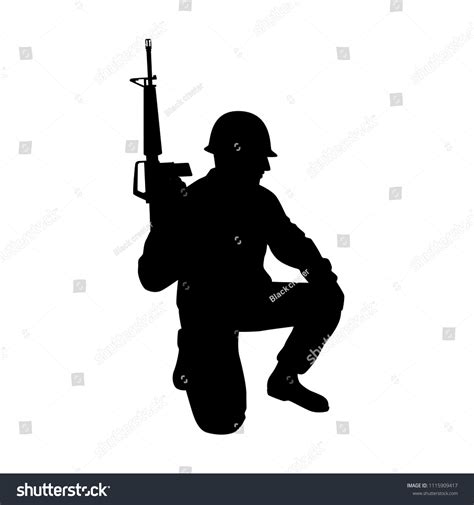 Soldier M16 Rifle Gun Silhouette Vector Stock Vector (Royalty Free) 1115909417 | Shutterstock