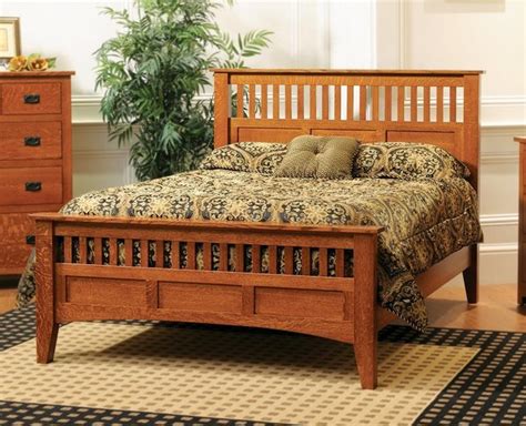 Mission Style Oak Queen Bed - Hanaposy