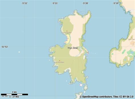 Plattegrond | Ramsey Island | kaart