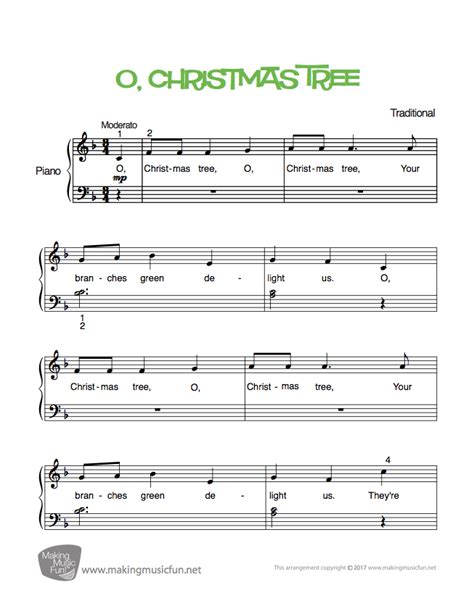 O Christmas Tree Charlie Brown Sheet Music | Printable Templates Free