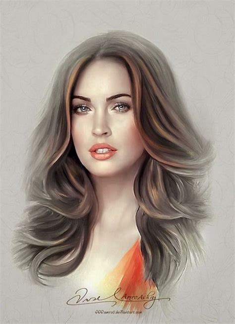 Cuadros Modernos: Mujeres Lindas y Famosas Retratos al Óleo | Megan Fox | Pinterest | Retratos ...