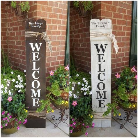 Personalized Welcome Sign For Front Door Front Porch Decor | Etsy | Front porch decorating ...