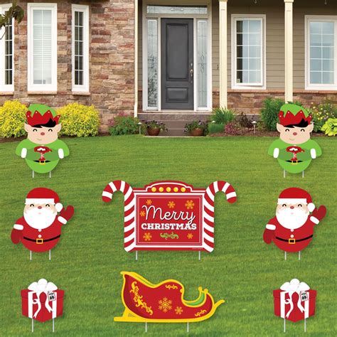 Jolly Santa Claus - Merry Christmas Yard Sign & Outdoor Lawn Decorations - Christmas Yard Signs ...