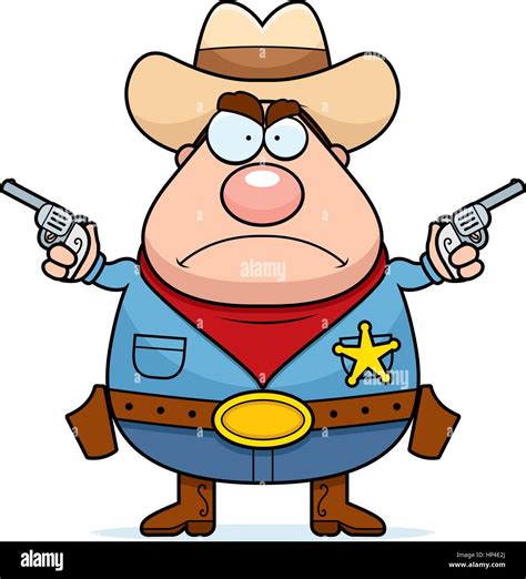 A cartoon sheriff with an angry expression Stock Vector Image & Art - Alamy