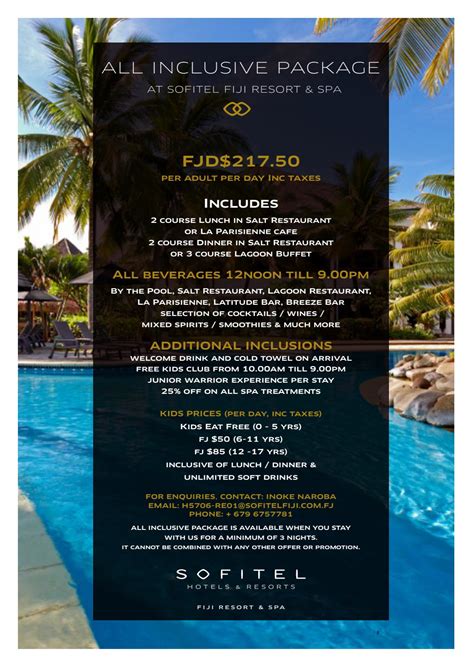 All Inclusive Package by Sofitel Fiji - Issuu