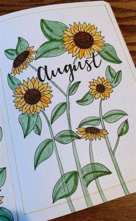 21 Sublime August Bullet Journal Cover Ideas You Will LOVE! - The Curious Planner